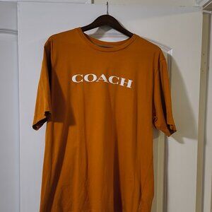 Coach New York Logo T-Shirt Camel Brown Men’s XXL
